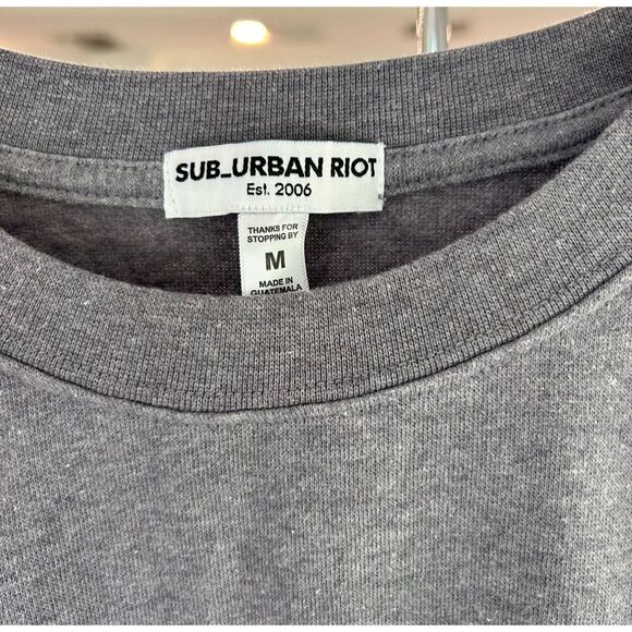 Sub_Urban Riot - Good Vibes Willow Sweatshirt in Heather Grey EUC - Picture 6 of 9